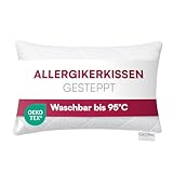 Clinotest Steppkissen 40x60 cm - großes Kopfkissen waschbar bis 95°C,...