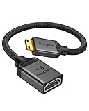 Silkland 8K Mini HDMI auf HDMI Adapter 2.1, 8K@60Hz 4K@120Hz, 48Gbps High Speed...