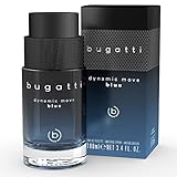 bugatti Parfüm Herren Dynamic Move Blue 100ml I Zitrisch-aromatisches Eau de...