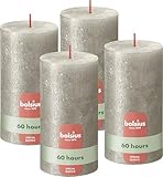 Bolsius Rustik Stumpenkerzen - Shimmer Champagner - Set 4 Stück - Dekorative -...