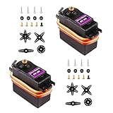 HUAZIZ 2 Stück Servo-Motoren, Metallgetriebe, Drehmoment, digitaler...