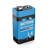 ANSMANN Rauchmelder Extrem Lithium Batterie 9V E-Block, 1 Stück,...
