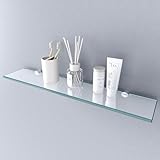 Heilmetz Glasregal Duschablage Badablage 8mm Hartglas Glasablage für Badezimmer...