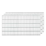 Doppelstabmatten, 3 Stück, Gesamtlänge 6 Meter, Höhe & Farbe wählbar -...