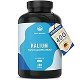 Potassium/Kalium | 2.222mg pro Tag - 400 Kapseln - Kaliumcitrat mit elementarem...