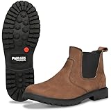 PAULGOS Herren Chelsea Boots, Stiefeletten Größe 47, dunkelbraun