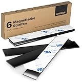 GAUDER Magnetstreifen selbstklebend (6 Stück) | Magnetstreifen zum Kleben |...