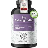 NATURE LOVE® Bio Ashwagandha - 240 Kapseln - Hochdosiert mit 1950mg je...