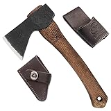 BeaverCraft Handgeschmiedetes Beil AX1 - Campingaxt, Freizeitbeil für Holz...