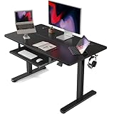 FEZIBO 100 x 60 cm Schreibtisch Höhenverstellbar Elektrisch mit Tastaturablage,...