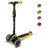 Yoleo Kinderscooter, Kinder Roller mit LED Leuchtenden Räder, Dreiradscooter 4...