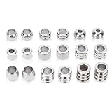 18Pcs Bartperlen, Viking Haarperlen Edelstahl Hohe Härte Zöpfe Zubehör...