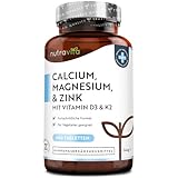 Kalzium Magnesium Zink - 400 vegetarische Tabletten [6 Monate] - Magnesiumoxid...