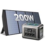 ALLPOWERS Solargenerator R1500 mit 200W Solarpanel, LiFePO4 Akku, 1800W...