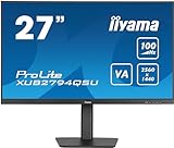iiyama Prolite XUB2794QSU-B6 68,5cm 27' VA LED-Monitor WQHD 100Hz HDMI DP USB3.2...