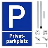 Parkplatzschild mit 90 cm Hohem Pfosten, Privatparkplatz Schild mit Pfosten,...