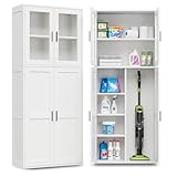 Dripex Besenschrank Mehrzweckschrank Hauswirtschaftsraum Schrank mit...
