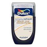 Dulux Simply Refresh Wand- und Deckenfarbe Cremeweiß RAL9001 Tester 30 ml