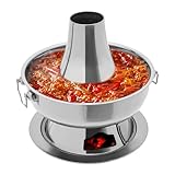 Hotpot Topf, 2.3 Litre Hotpot mit Schornstein, Vintage-Edelstahl-Hotpot mit...