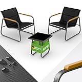 Blumtal Gartenmöbel Set 3er - Balkonmöbel Set für 2 Personen - 2 x Sessel + 1...