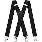 Aonvmdis Hosenträger für Herren 4 starken Clips 4cm breit, X Form elastisch...