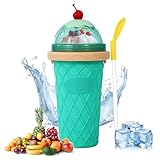 BUCOMTU Slush Becher,Slushy MakerBecher,Silikon SqueezeBecher mit 2 in 1...