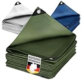 KARAT Abdeckplane 140g/m² wasserdicht 2x3m Grün Allzweckplane für Schutz vor...