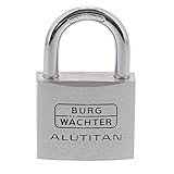 Burg-Wächter Vorhangschloss Alutitan, Aluminium, 6, 5 mm Bügelstärke,...