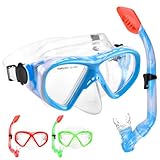 WOVOKA Schnorchelset Kinder - Taucherbrille Kinder mit Schnorchel Anti Leck Anti...