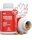 Kurkuma mit PROBIOTIKA & PREBIOTIKA | 10.300 mg Ultra-Konzentriert (über 95%) |...