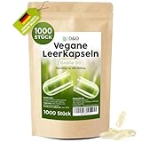 D&O Nature Products Leerkapseln 00 Vegan, 1000 Leere Kapseln zum Befüllen...
