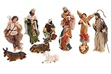Unbekannt Creation Gross Krippenfiguren Set 11teilig, Höhe bis 10cm aus...
