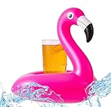 Aufblasbarer Flamingo Getränkehalter - Schwimmender Becher & Dosenhalter für...