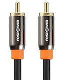 FosPower - Digitales Cinch-Kabel PREMIUM | Vergoldet 24k | Abgeschirmtes...