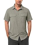 33,000ft Hemd Herren Kurzarm UPF50+ UV Schutz Outdoorhemd Schnelltrocknend...