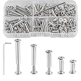 56 Sets M4 Möbelschrauben mit Hülse, Hülsenschrauben, Möbelverbinder...