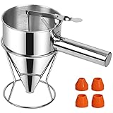 Sopito Teigportionierer, 1200ml Pfannkuchen Teigspender Edelstahl Trichter...