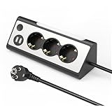KS Mehrfachsteckdose mit Schalter,3-Fach Steckdosenleiste mit USB Und...