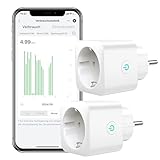 Smart WLAN Steckdose EIGHTREE, Smart Steckdose mit Strommessung, 16A Smart Home...