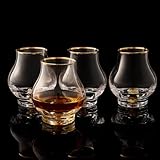 DUJUST 【Neues Design 2025】 Whiskygläser 4er Set (205 ml), Kurvenreich...