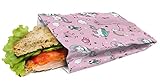 NERTHUS FIH 883 Wiederverwendbare Sandwich-Tasche, umweltfreundliche Einhörner,...
