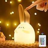 Nachtlicht Kinder Hase, 16 Farben Nachtlicht Dimmbar Nachttischlampe Touch mit...