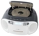 Reflexion RCR2260DAB/GR, Tragbares CD/MP3-Cassetten-USB-DAB+-Stereo Radio (2x12...