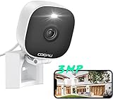COOAU 2K Überwachungskamera Aussen/Innen, Faltbare WLAN IP Kamera​ mit...
