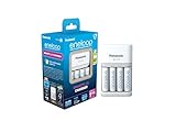 eneloop SmartPlus Ladegerät, für 1-4 AA/AAA NI-MH Akkus, 1.5 Stunden Ladezeit,...