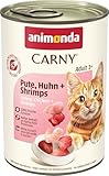 animonda Carny Katzen Nassfutter Pute + Huhn + Shrimps (6 x 400g),...