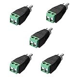 SIENOC 5 x RCA Stecker Adapter Terminalblock  Cinch Stecker RCA Adapter DC...