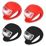 4 Stück Kinderwagenlicht Silikon wasserdichte Kinderwagenlicht wasserdichte LED...