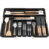 Euqvunn Erweiterbarer Besteckkasten für Schubladen, 6-9 Fächer Verstellbar,...