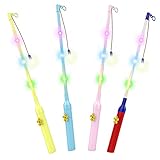 Hianjoo Laternenstab Kinder 50cm mit LED für St Martin, [4 Pack] Mehrfarbige...